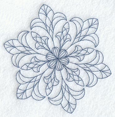 Intricate Ice Snowflake 1 (Bluework)