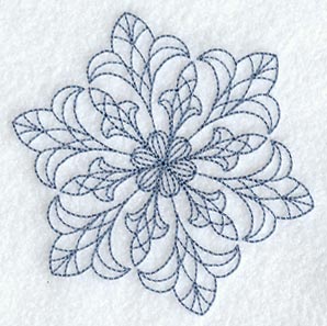 Intricate Ice Snowflake 1 (Bluework)