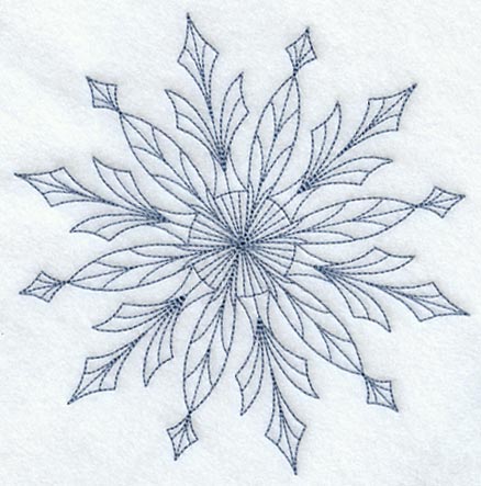 Intricate Ice Snowflake 2 (Bluework)