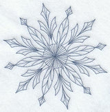 Intricate Ice Snowflake 2 (Bluework)