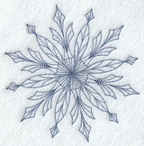 Intricate Ice Snowflake 2 (Bluework)