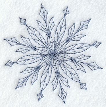 Intricate Ice Snowflake 2 (Bluework)