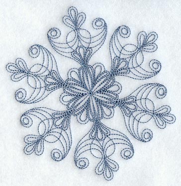 Intricate Ice Snowflake 4 (Bluework)