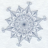 Intricate Ice Snowflake 6 (Bluework)
