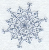 Intricate Ice Snowflake 6 (Bluework)
