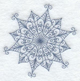 Intricate Ice Snowflake 6 (Bluework)