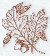 White Oak Leaves (Redwork)