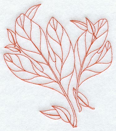 Sassafras Leaves (Redwork)