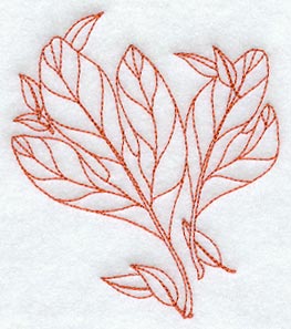 Sassafras Leaves (Redwork)