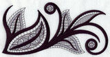 Fleur de Flames Border (Blackwork)