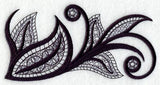 Fleur de Flames Border (Blackwork)