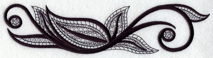 Fleur de Flames Border (Blackwork)