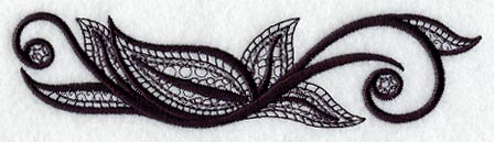 Fleur de Flames Border (Blackwork)