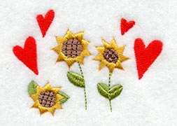 Sunflowers and Hearts