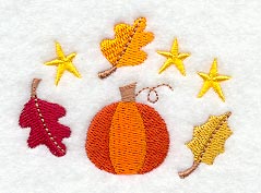 Pumpkin and Autumn Leaves