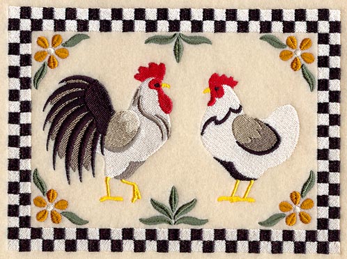 Country Chickens Rectangle