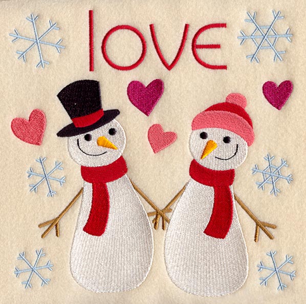 I Love Snowmen Square