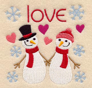 I Love Snowmen Square