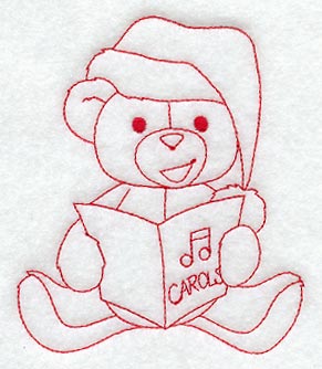 Teddy Bear's Holiday Hymns (Redwork)