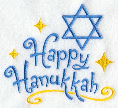 Happy Hanukkah with Star of David