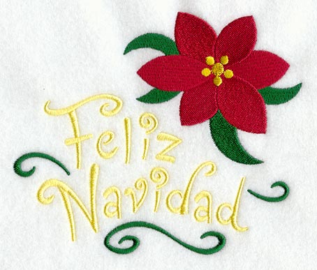 Feliz Navidad with Poinsettia