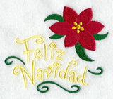 Feliz Navidad with Poinsettia