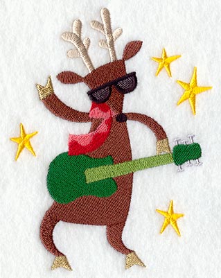 Rockin' Reindeer on Guitar