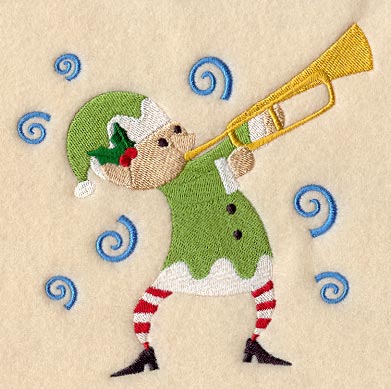 Musical Elf on Trombone