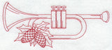 Christmas Trumpet (Redwork)