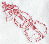 Christmas Violin (Redwork)
