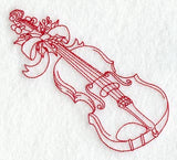 Christmas Violin (Redwork)