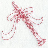 Christmas Clarinet (Redwork)