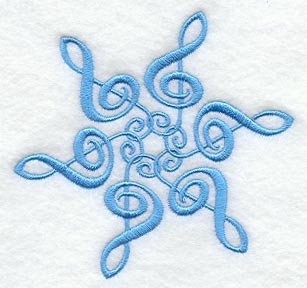 Musical Snowflake (Treble Clef)