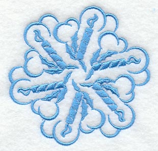 Christmas Candle Snowflake