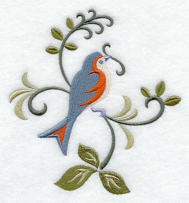 Graceful Bluebird and Vines