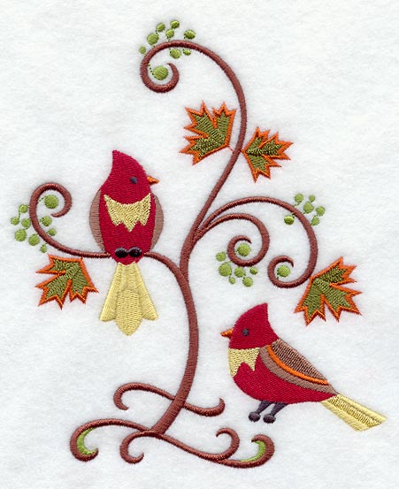 Graceful Redbird and Branches