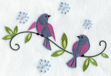 Graceful Purple Martins and Branch