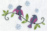 Graceful Purple Martins and Branch