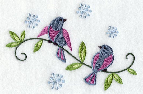 Graceful Purple Martins and Branch