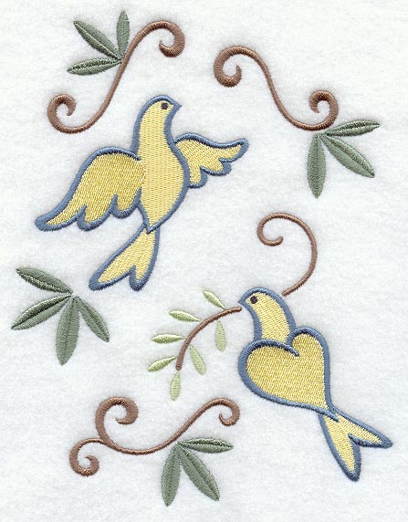 Graceful Doves and Branches
