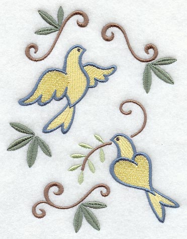 Graceful Doves and Branches