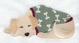 Golden Retriever in Pajamas