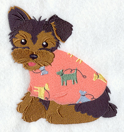 Yorkie in Pajamas