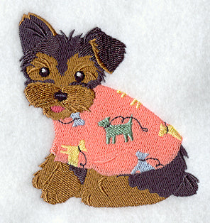 Yorkie in Pajamas