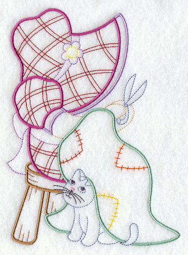 Sunbonnet Sue Mends a Quilt
