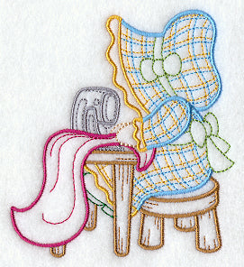 Sunbonnet Sue and Sewing Machine