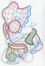 Sunbonnet Sue Knits a Scarf