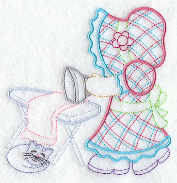 Sunbonnet Sue at the Ironing Board