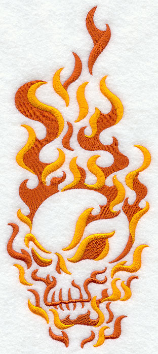 Flaming Skull Border