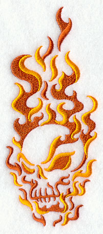 Flaming Skull Border